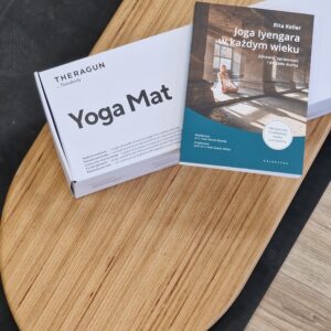 yoga pakiet: deska yogaboard, mata do yogi oraz książka przewodnik joga iyengara w każdym wieku