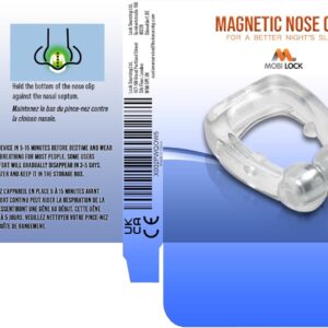 Zestaw 12 silikonowych magnetycznych klipsów do nosa - wielokrotnego użytku - skuteczne rozwiązanie przeciw chrapaniu - MobiLock